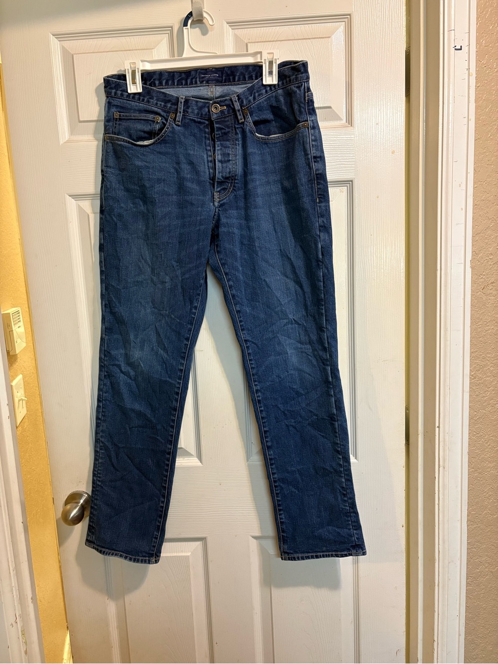 Proper Cloth Classic Straight-Leg Jeans in Dark Blue 33x30